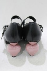 画像3: MILK / ハートヒールパンプス L ブラック H-26-05-06-080-ML-SH-KB-ZH (3)