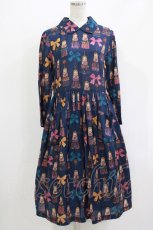 画像1: Jane Marple / Little tassel dollsのDayドレス M ブルーグレイ H-26-05-06-016-JM-OP-KB-ZH (1)