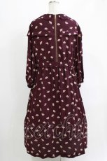 画像3: Jane Marple Dans Le Salon / Floating flowers afternoon dress  ワイン H-26-05-06-018-JM-OP-KB-ZH (3)