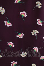 画像4: Jane Marple Dans Le Salon / Floating flowers afternoon dress  ワイン H-26-05-06-018-JM-OP-KB-ZH (4)