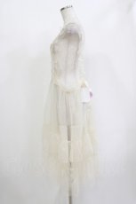 画像2: m petit by misako / TT*AOKドットリボンエプロン LL アイボリー H-26-05-07-033-LO-OP-NS-ZH (2)