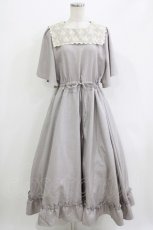 画像1: m petit by misako / TT*AOKレースセーラーワンピース LL グレー H-26-05-07-005-LO-OP-NS-ZH (1)