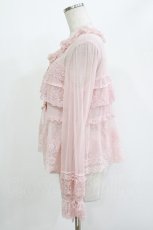 画像2: PINK HOUSE / ドットチュール×オリジナルローズチュールレースブラウス Free ピンク H-26-05-07-041-LO-BL-NS-ZH (2)