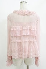 画像3: PINK HOUSE / ドットチュール×オリジナルローズチュールレースブラウス Free ピンク H-26-05-07-041-LO-BL-NS-ZH (3)