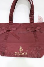 画像3: m petit by misako / AM*リボンランチトート  ワイン H-26-05-07-1042-LO-BG-NS-ZH (3)