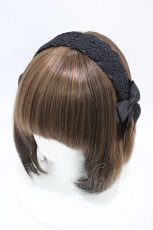 画像1: m petit by misako / AMレースカチューシャ  ブラック H-26-05-07-1005-LO-AC-NS-ZH (1)