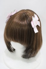 画像1: Nile Perch / うさぎリボンクリップセット  ピンク H-26-05-07-1010-LO-AC-NS-ZH (1)