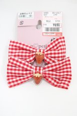 画像1: m petit by misako / AM2Pイチゴクリップ  レッド H-26-05-07-1011-LO-AC-NS-ZH (1)