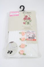 画像1: Eri Aino's collaboration / ECainoバラタイツ M~L 白 H-26-05-07-1019-PU-ZA-NS-ZH (1)
