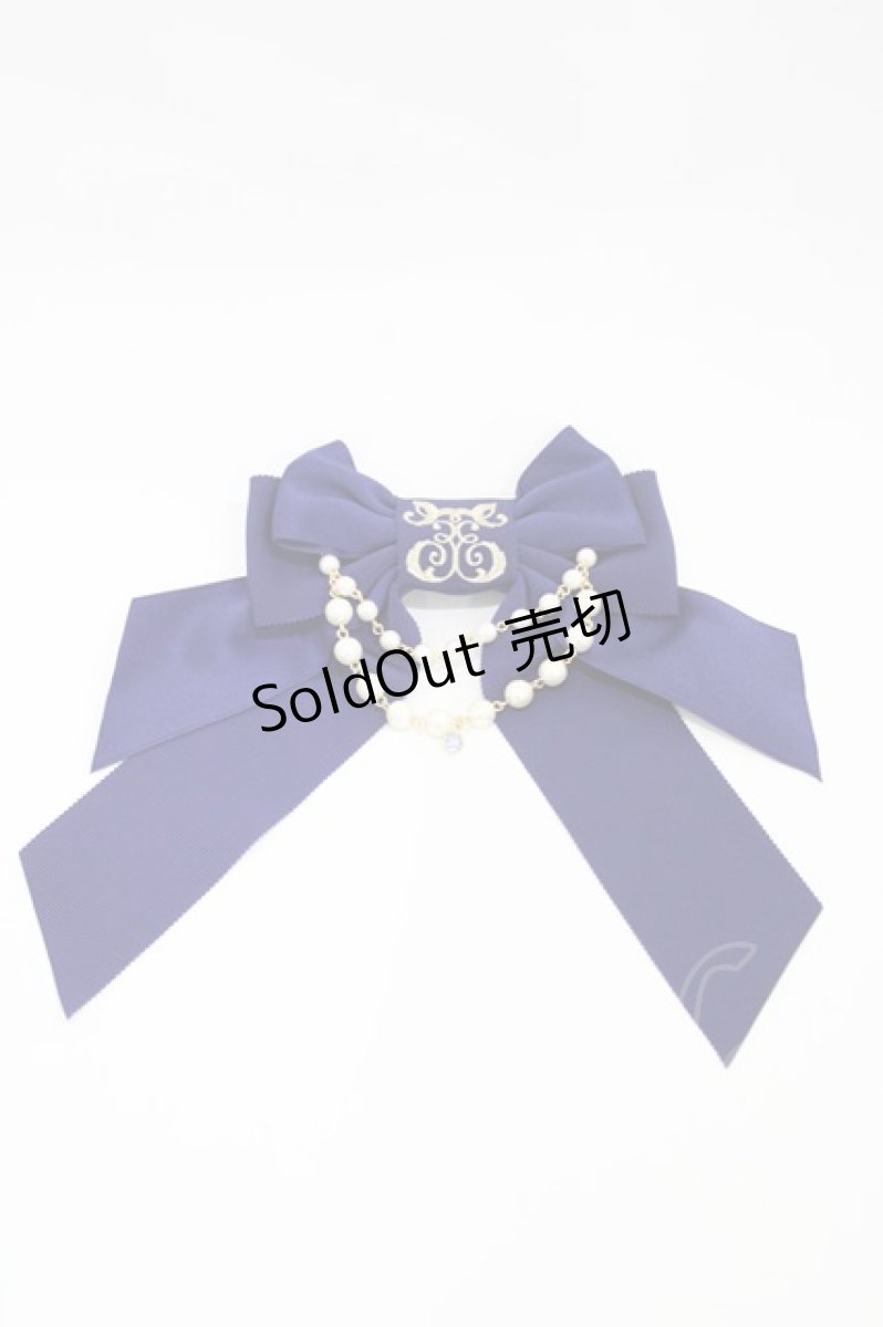 画像1: Enchantlic Enchantilly / ロゴ刺繍パールリボンブローチ  ブルー H-26-05-07-1027-LO-AC-NS-ZH (1)