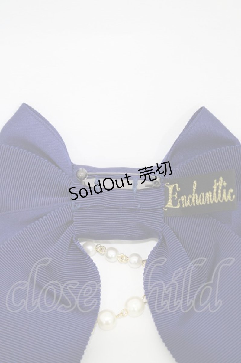 画像2: Enchantlic Enchantilly / ロゴ刺繍パールリボンブローチ  ブルー H-26-05-07-1027-LO-AC-NS-ZH (2)