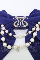 画像3: Enchantlic Enchantilly / ロゴ刺繍パールリボンブローチ  ブルー H-26-05-07-1027-LO-AC-NS-ZH (3)