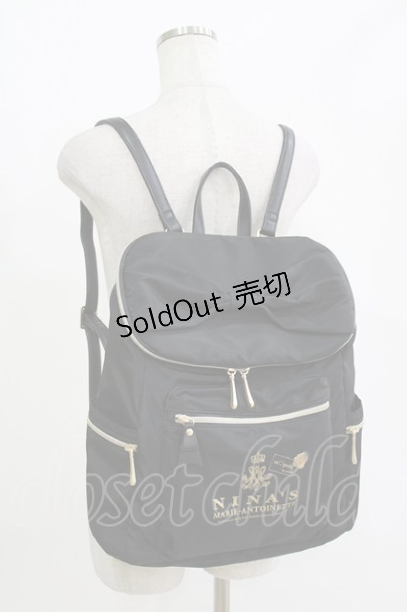 画像1: m petit by misako / NINA'Sコラボリュック  ブラック H-26-05-07-061-LO-BG-NS-ZH (1)