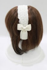 画像2: m petit by misako / TT*AMレースカチューシャ  アイボリー H-26-05-07-075-LO-AC-NS-ZH (2)