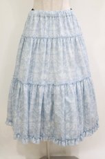 画像1: m petit by misako / NINA'S/RVパニエスカート LL サックス/アイボリー リバーシブル H-26-05-07-014-LO-SK-NS-ZH (1)