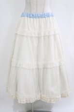 画像4: m petit by misako / NINA'S/RVパニエスカート LL サックス/アイボリー リバーシブル H-26-05-07-014-LO-SK-NS-ZH (4)