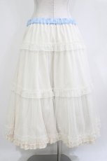 画像6: m petit by misako / NINA'S/RVパニエスカート LL サックス/アイボリー リバーシブル H-26-05-07-014-LO-SK-NS-ZH (6)