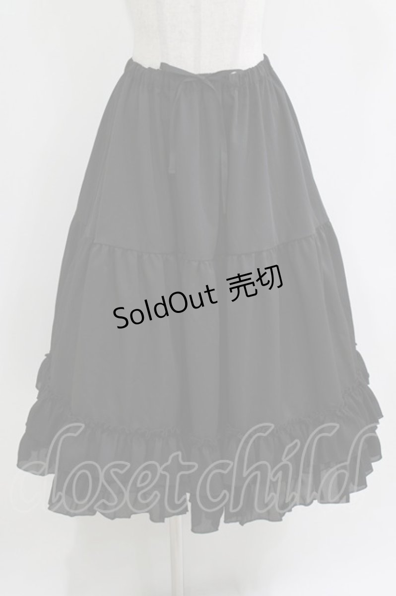 画像1: axes femme kawaii / ミディフリルペチスカート M ブラック H-26-05-07-015-AX-SK-NS-ZH (1)