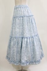 画像2: m petit by misako / NINA'S/RVパニエスカート M サックス/アリボリー リバーシブル H-26-05-07-017-LO-SK-NS-ZH (2)