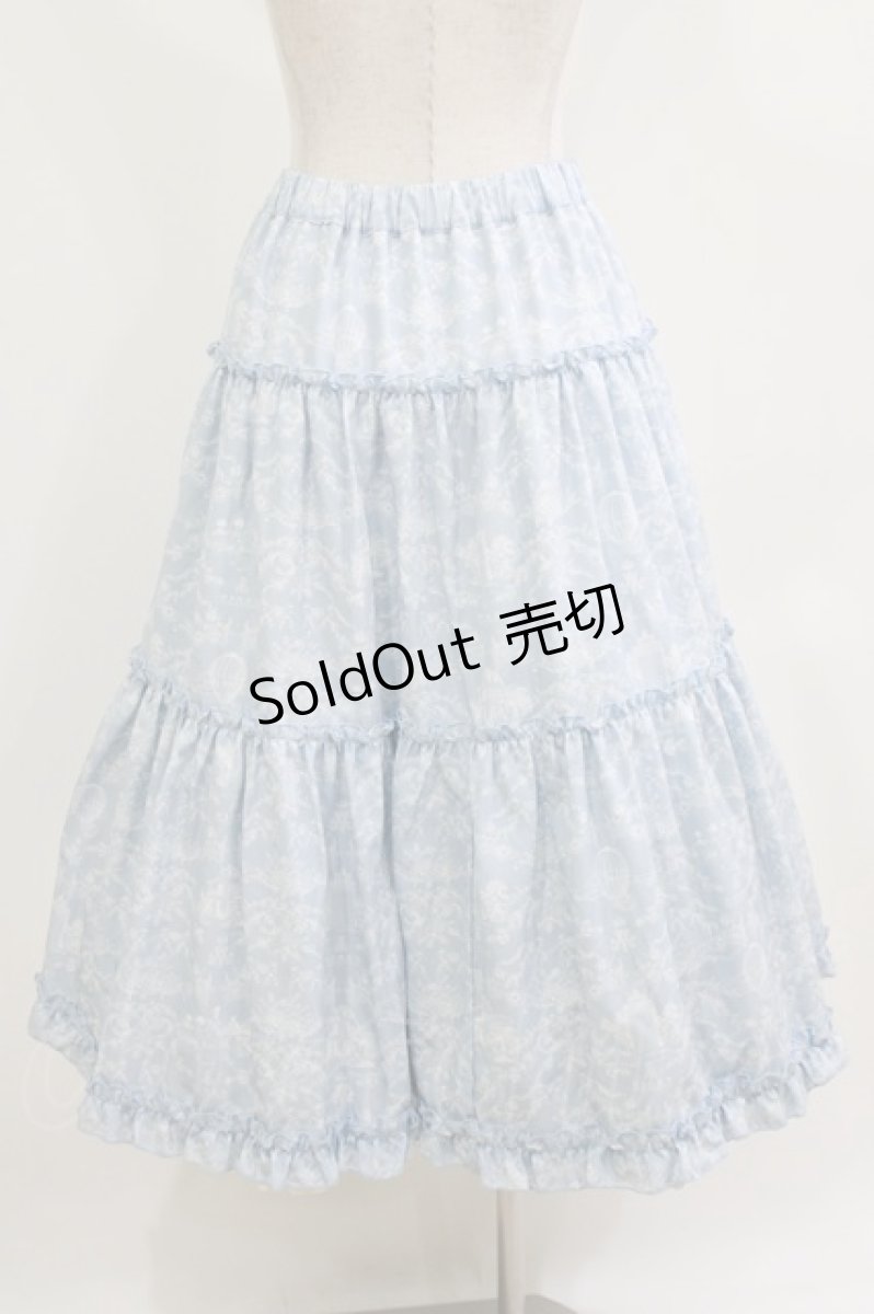 画像3: m petit by misako / NINA'S/RVパニエスカート M サックス/アリボリー リバーシブル H-26-05-07-017-LO-SK-NS-ZH (3)