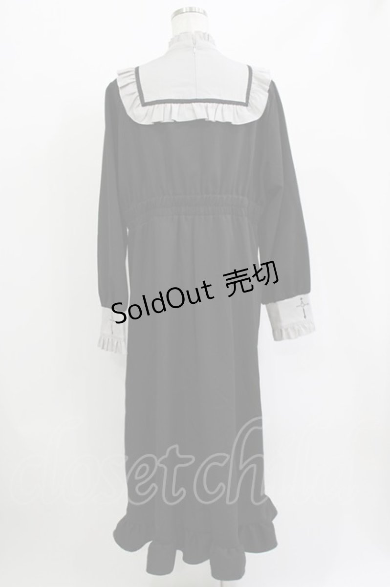 画像3: DearMyLove / クロス刺繍シスターワンピース 4L ブラック/グレー H-26-05-08-033-LO-OP-NS-ZH (3)