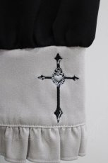 画像4: DearMyLove / クロス刺繍シスターワンピース 4L ブラック/グレー H-26-05-08-033-LO-OP-NS-ZH (4)