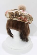 画像1: Kurumi Collaboration / KRM*ゴブランベレー  ベージュ H-26-05-08-035-LO-AC-NS-ZH (1)