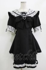 画像1: DearMyLove / レース重ねセーラーリボンセットアップ 4L ブラック H-26-05-08-037-LO-OP-NS-ZH (1)