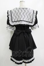 画像3: DearMyLove / レース重ねセーラーリボンセットアップ 4L ブラック H-26-05-08-037-LO-OP-NS-ZH (3)