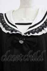 画像3: DearMyLove / セーラーレースビジューブラウス 4L ブラック H-26-05-08-039-LO-BL-NS-ZH (3)