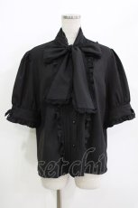 画像1: DearMyLove / レースふちどりリボンボウタイブラウス 4L ピンク/ブラック H-26-05-08-045-LO-BL-NS-ZH (1)
