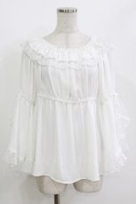 画像1: axes femme kawaii / 2WAY姫袖ブラウス M 白 H-26-05-08-047-AX-BL-NS-ZH (1)