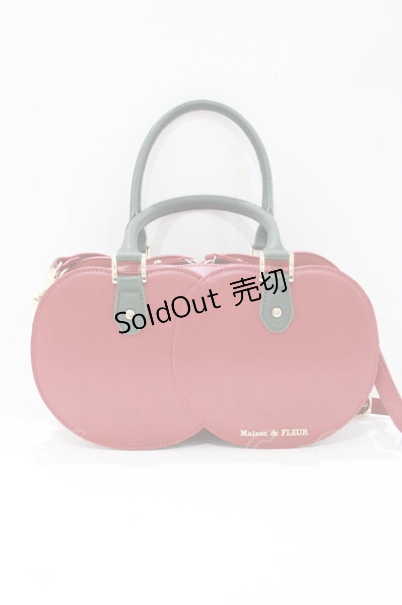画像2: Maison de FLEUR / チェリーショルダーバッグ  レッド H-26-05-08-058-LO-BG-NS-ZH (2)