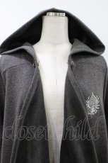 画像3: ALGONQUINS / ロゴ刺繍ポンチョ F グレー H-26-05-08-1026-AL-JA-AK-ZH (3)