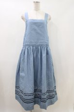 画像1: Jane Marple / Vintage marine tablier skirt  ブルーグレイ×ネイビー H-26-05-08-1009-JM-SK-KB-ZH (1)
