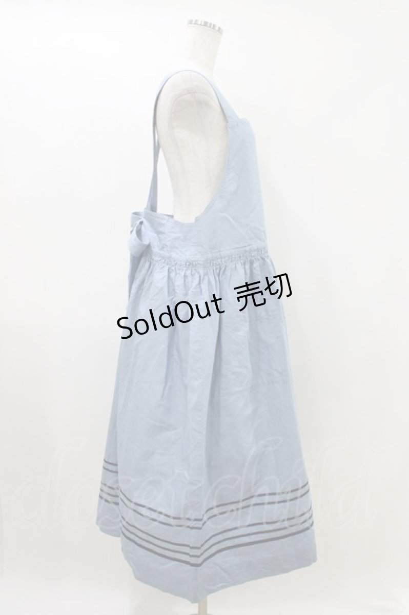 画像2: Jane Marple / Vintage marine tablier skirt  ブルーグレイ×ネイビー H-26-05-08-1009-JM-SK-KB-ZH (2)