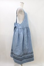 画像2: Jane Marple / Vintage marine tablier skirt  ブルーグレイ×ネイビー H-26-05-08-1009-JM-SK-KB-ZH (2)