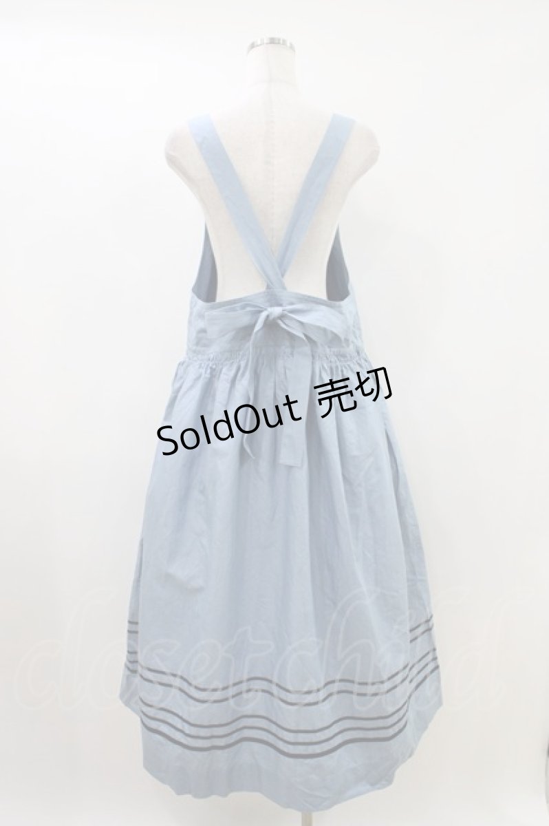 画像3: Jane Marple / Vintage marine tablier skirt  ブルーグレイ×ネイビー H-26-05-08-1009-JM-SK-KB-ZH (3)