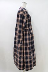 画像2: Jane Marple / British Checkのタブリエドレス  ネイビー H-26-05-08-1011-JM-OP-KB-ZH (2)