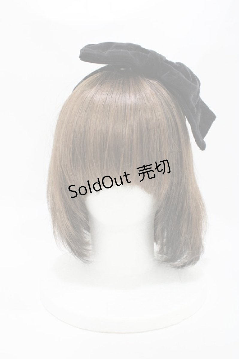 画像2: Jane Marple / 別珍リボンヘアバンド  ブラック H-26-05-08-1002-JM-AC-KB-ZH (2)