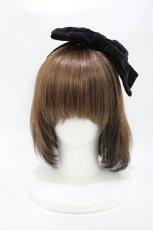 画像2: Jane Marple / 別珍リボンヘアバンド  ブラック H-26-05-08-1002-JM-AC-KB-ZH (2)