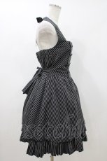 画像2: PEACE NOW / ホルターストライプジャンパースカート M 黒×白 H-26-05-08-1016-PU-SK-AK-ZH (2)