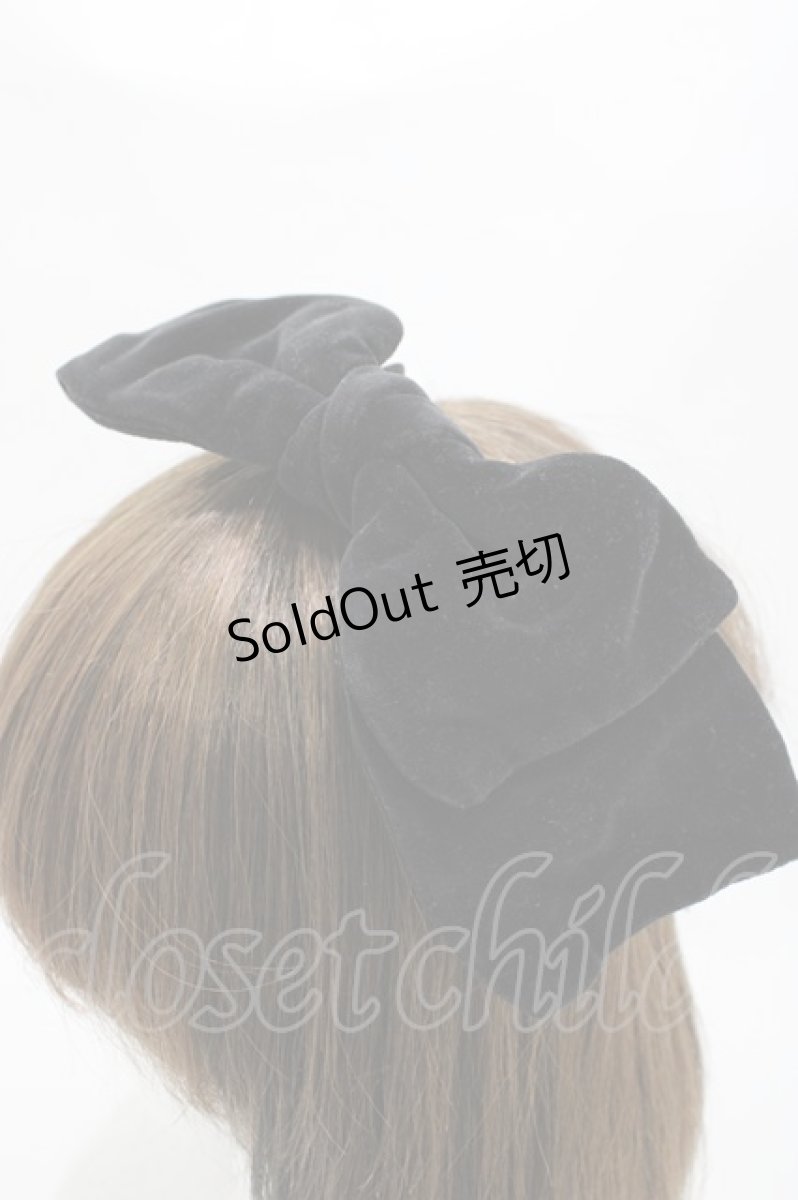 画像3: Jane Marple / 別珍リボンヘアバンド  ブラック H-26-05-08-1002-JM-AC-KB-ZH (3)