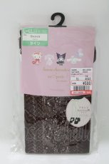 画像1: m petit by misako / ECAMキティタグタイツ L~LL ブラウン H-26-05-08-070-LO-ZA-NS-ZH (1)