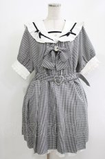 画像1: DearMyLove / セーラービジューレースフリルワンピース 4L ブラック H-26-05-08-010-LO-OP-NS-ZH (1)