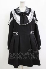画像1: DearMyLove / 袖レース切替ヨークフリルワンピース 4L ブラック H-26-05-08-014-LO-OP-NS-ZH (1)