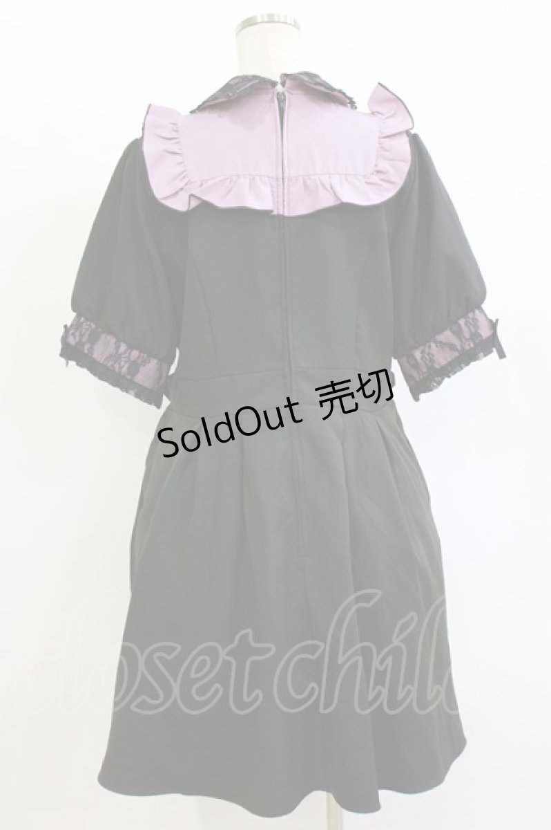 画像3: DearMyLove / レース重ねハートバックルベルトワンピース 4L ブラック/パープル H-26-05-08-019-LO-OP-NS-ZH (3)