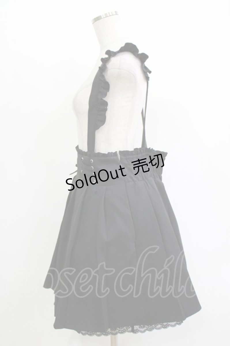 画像2: DearMyLove / サス付レースアッププリーツスカート 4L ブラック H-26-05-08-025-LO-SK-NS-ZH (2)