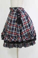画像2: Secret Honey / タータンチェックフリルスカート M ネイビー H-26-05-08-027-CA-SK-NS-ZH (2)