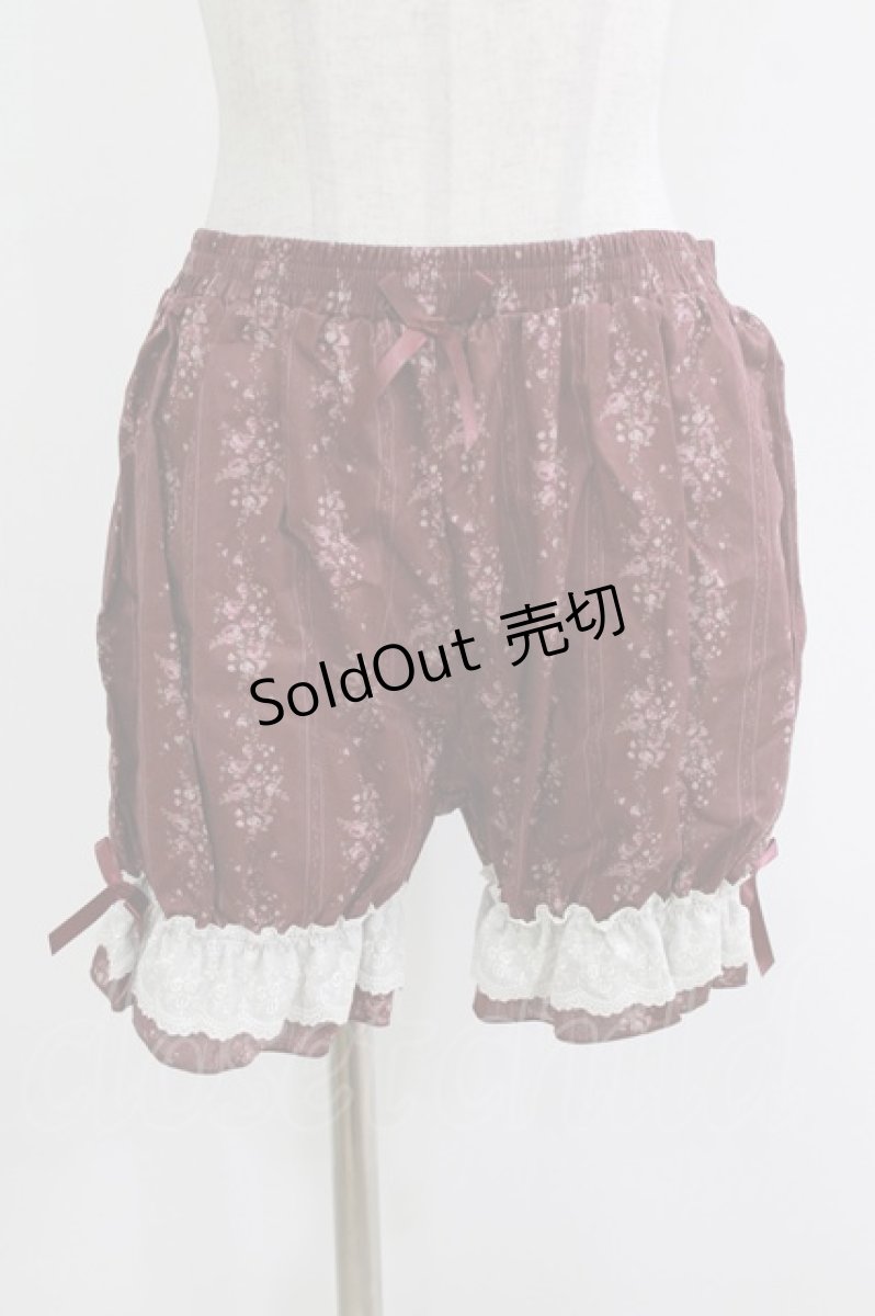 画像1: Kurumi Collaboration / Fairy’s Bouquetドロワーズ L ワイン H-26-05-09-034-LO-PA-NS-ZH (1)